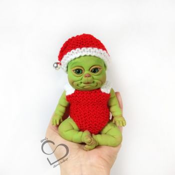 Handmade knitted 2 piece set for baby 6" by Knitted Darlings #xmas